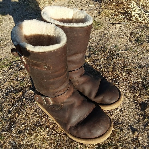 Ugg Awesome Brown Moto/Bomber Boots:sz9 - Picture 8 of 8